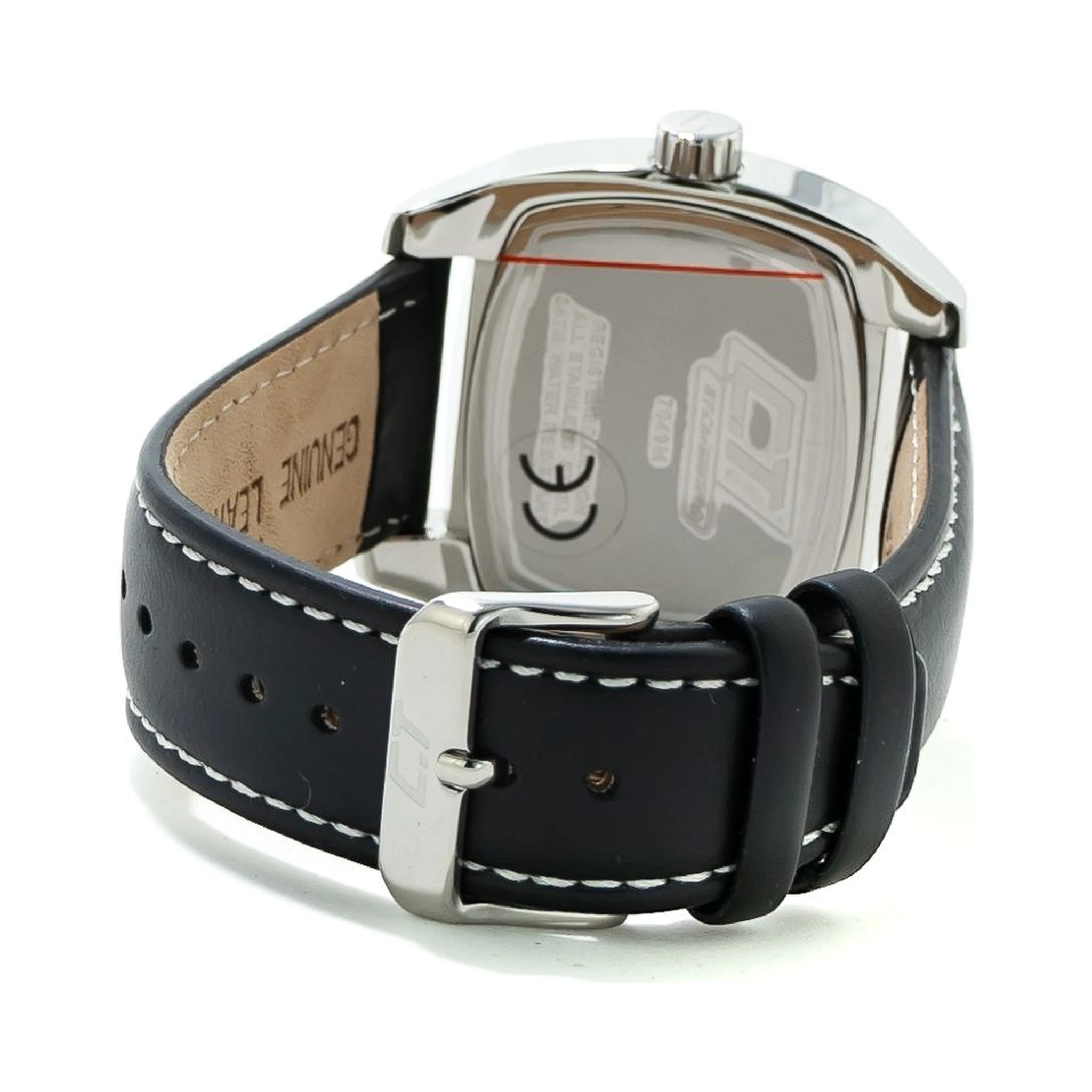 ساعة يد رسمية من الجلد الأسود