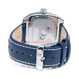 ساعة يد رسمية من الجلد الأزرق