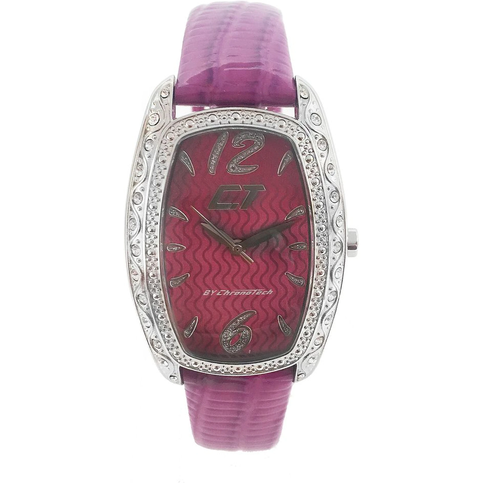 Purple Leather Dress Watch