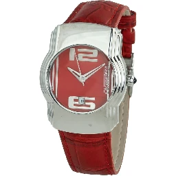 Red Leather Dress Watch