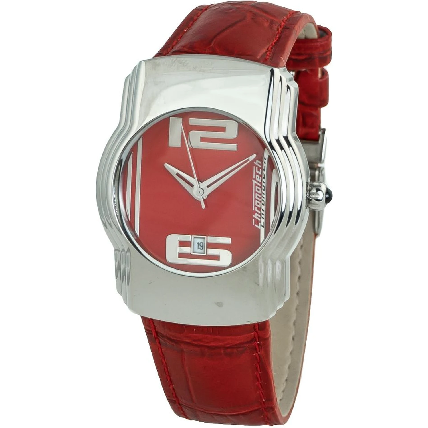 Red Leather Dress Watch