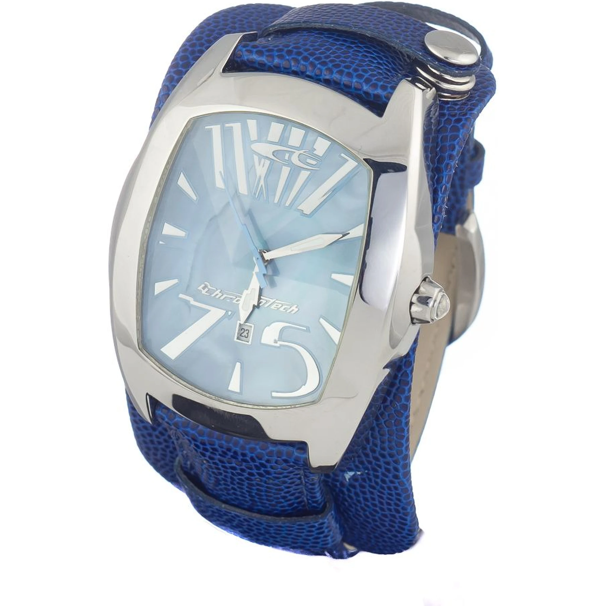 Blue Leather Dress Watch