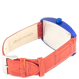 Red Leather Dress Watch
