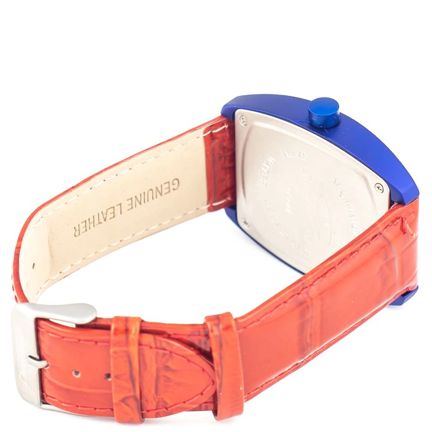 Red Leather Dress Watch