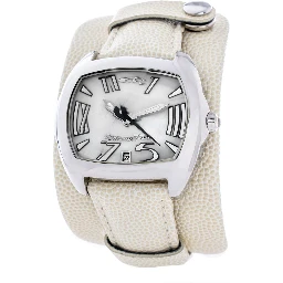 Beige Leather Bracelet Watch
