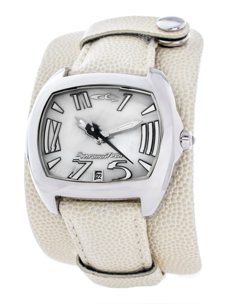 Beige Leather Bracelet Watch