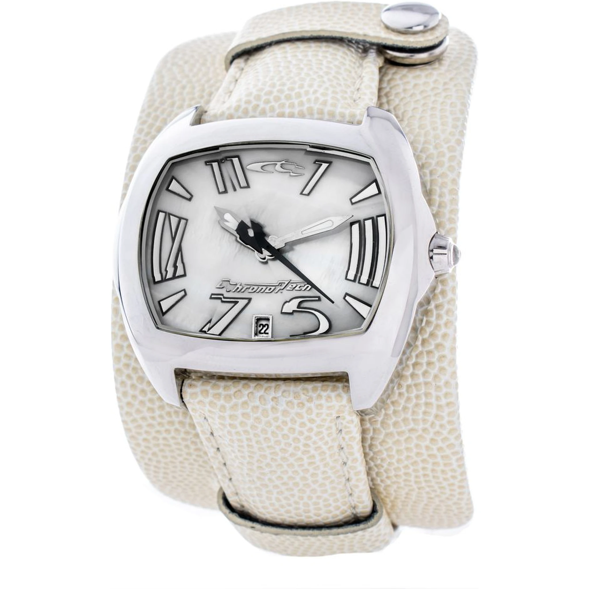 Beige Leather Bracelet Watch