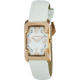 White Leather Dress Watch