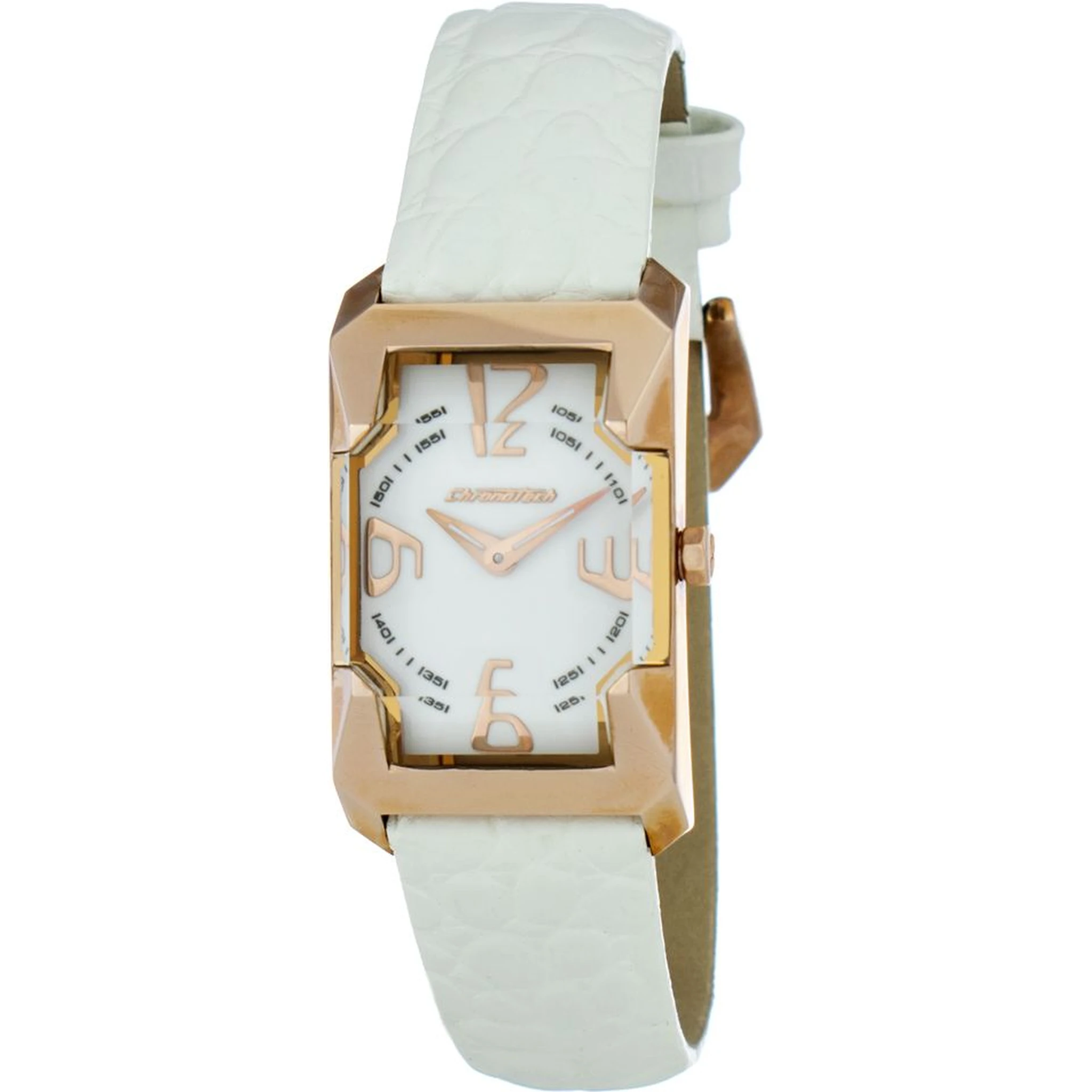 White Leather Dress Watch