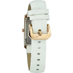 White Leather Dress Watch
