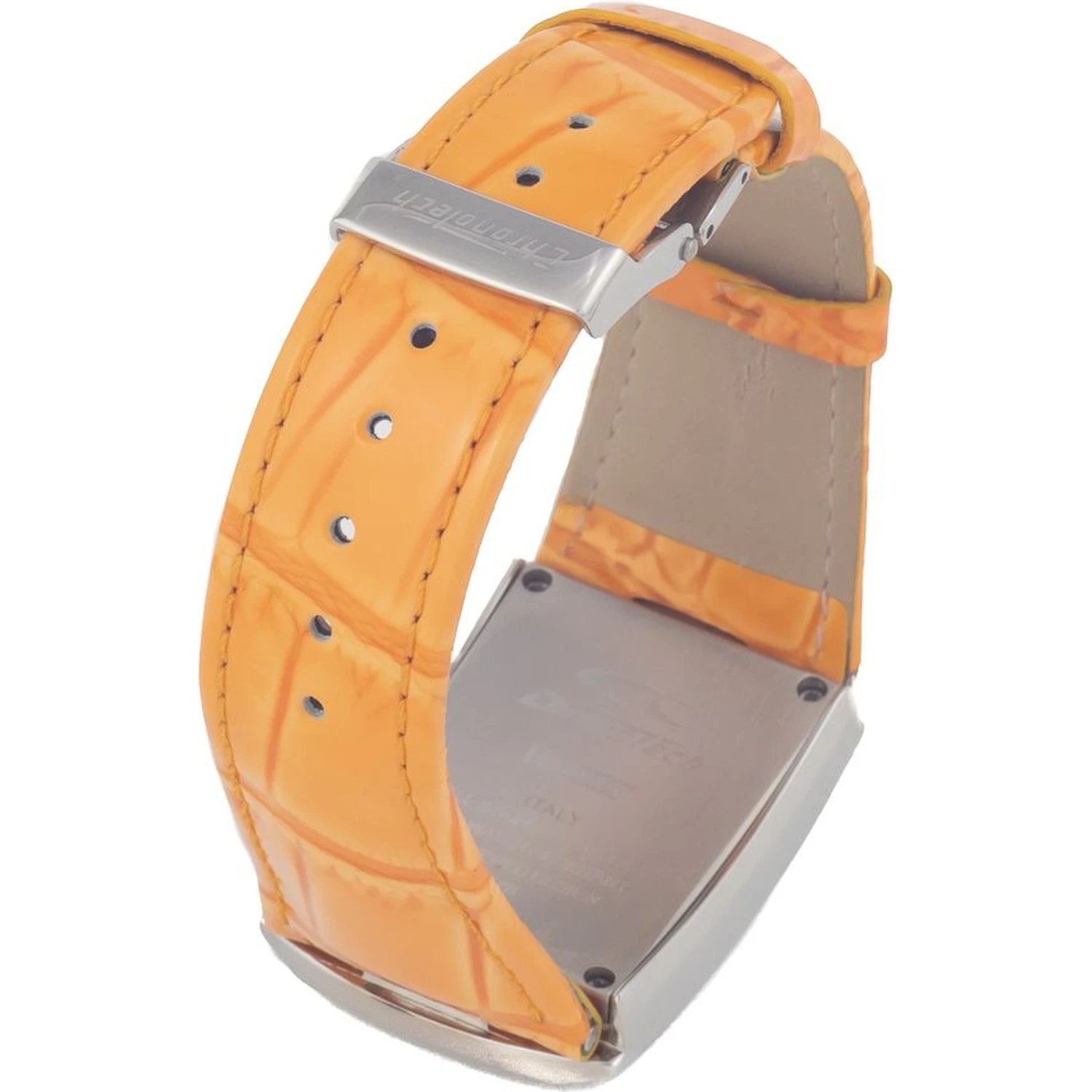 Orange Leather Dress Watch
