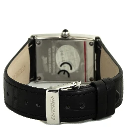 ساعة يد رسمية من الجلد الأسود