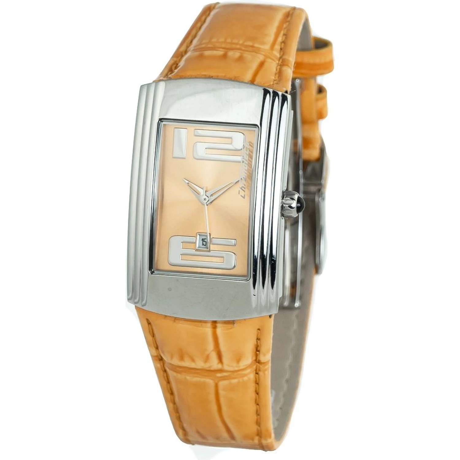 Orange Leather Dress Watch