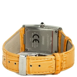 Orange Leather Dress Watch
