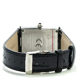 Black Leather Dress Watch