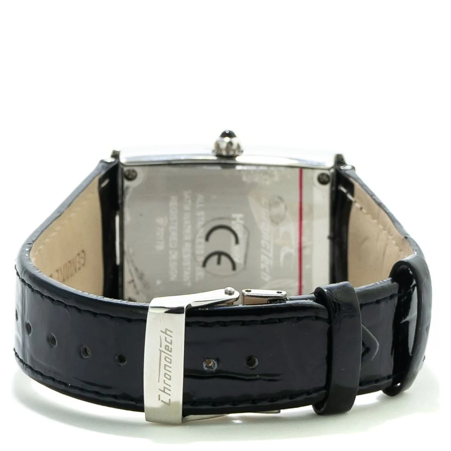 Black Leather Dress Watch