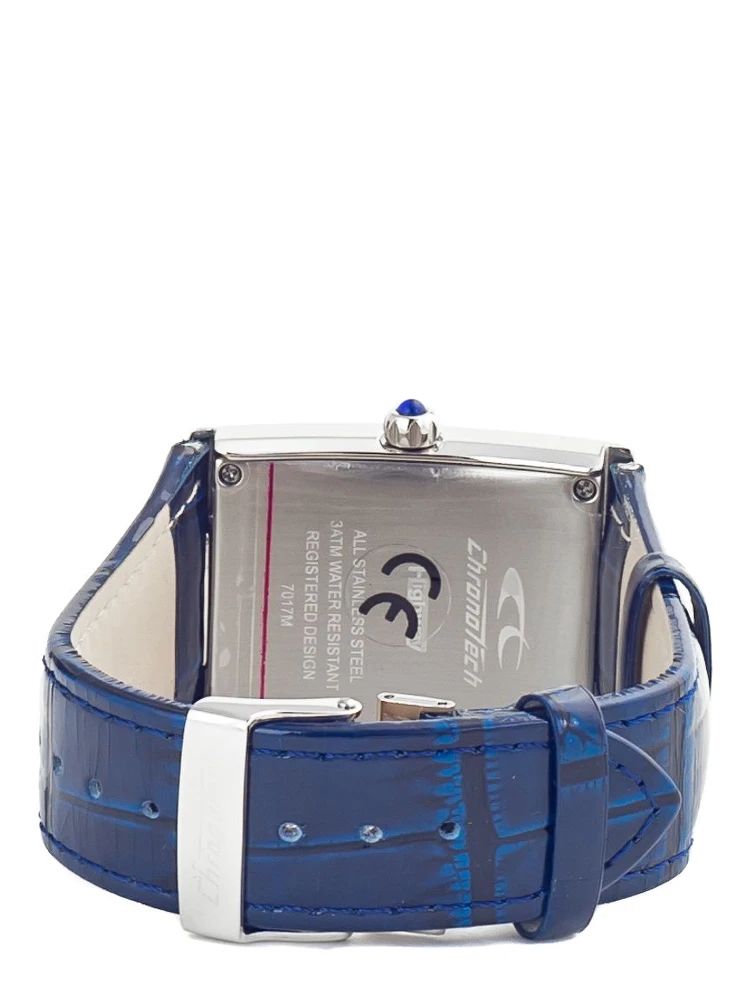 ساعة يد رسمية من الجلد الأزرق alternative