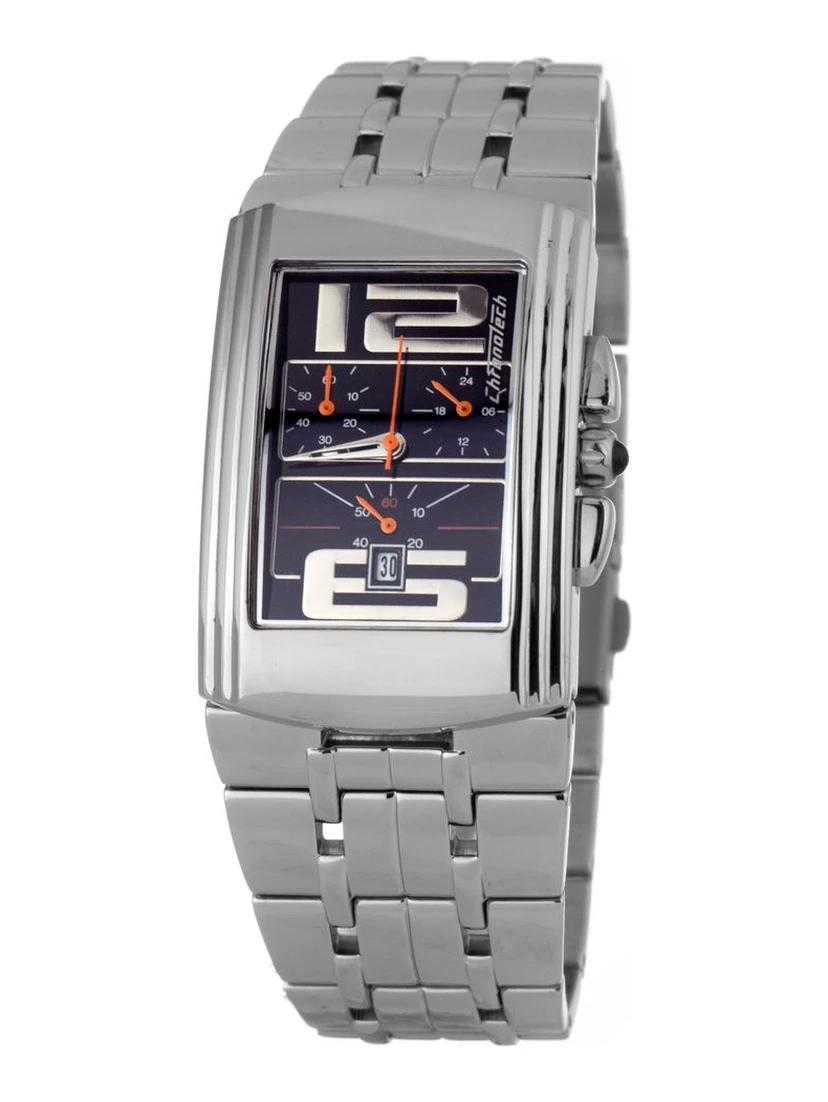 ساعة يد رسمية من الفولاذ المقاوم للصدأ الفضي