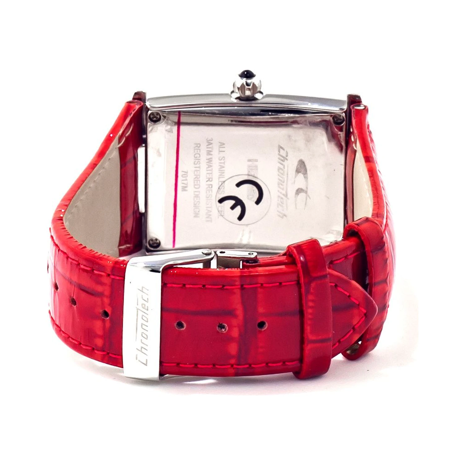 Red Leather Dress Watch