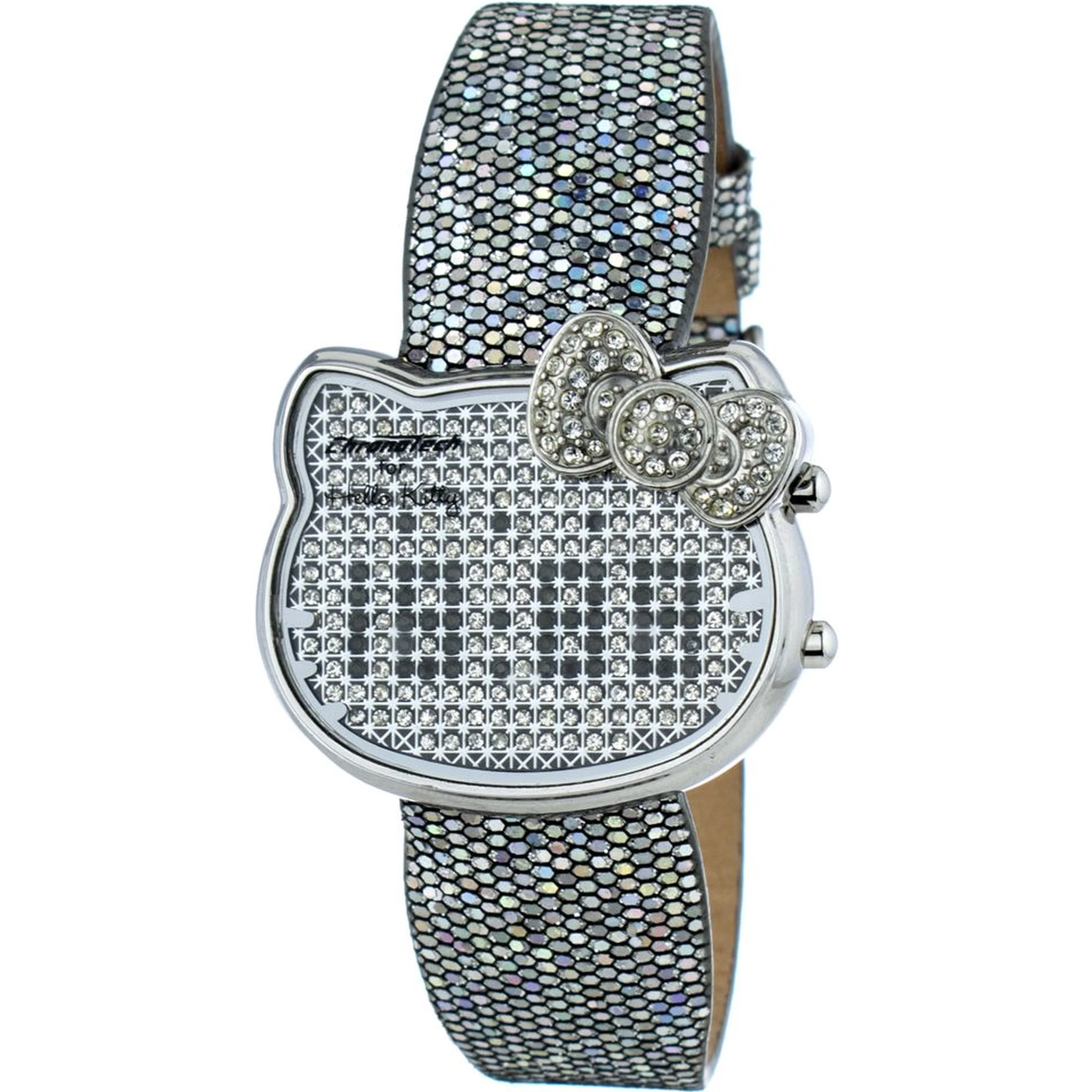 Silver Leather Dress Watch