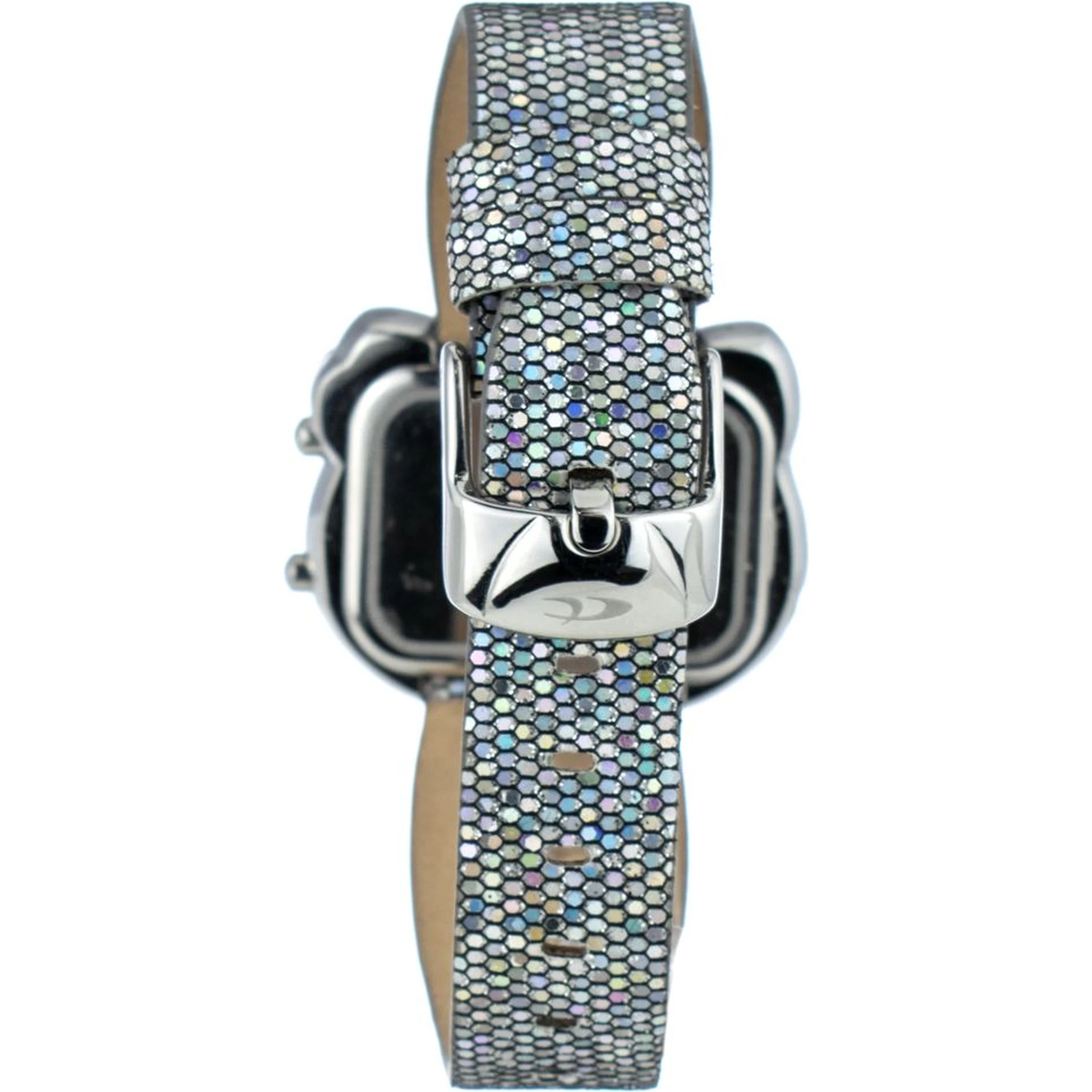 Silver Leather Dress Watch