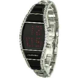 Silver Stainless Steel Digital Watch