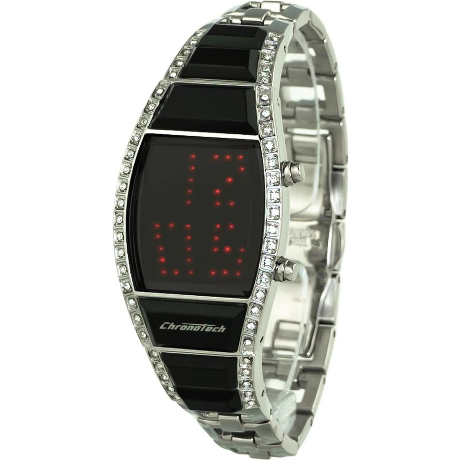 Silver Stainless Steel Digital Watch