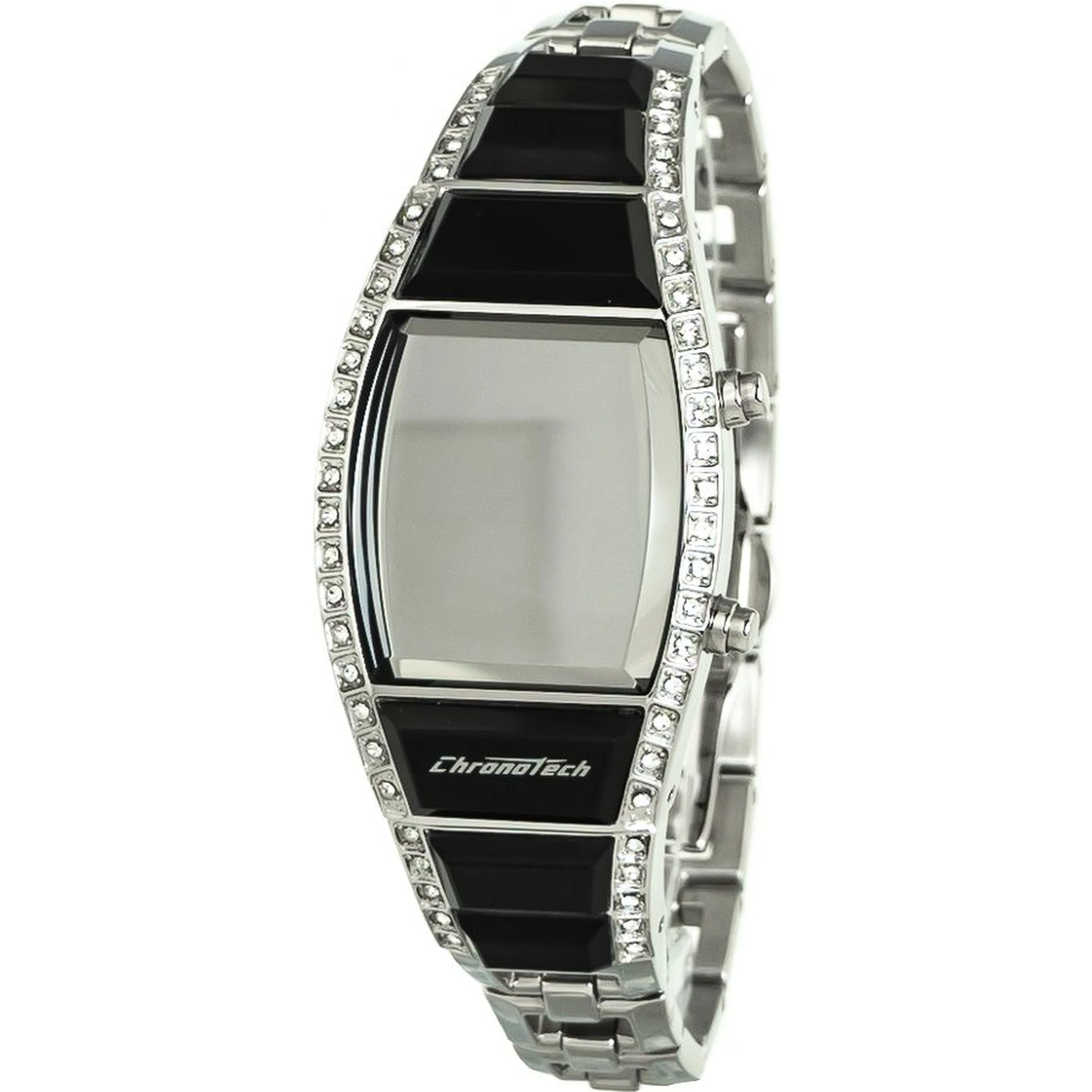 Silver Stainless Steel Digital Watch