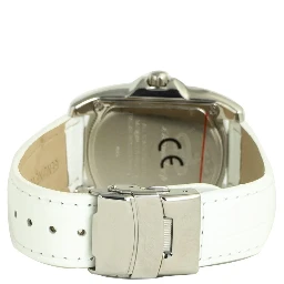 White Leather Dress Watch