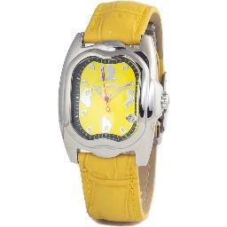 Yellow Leather Dress Watch