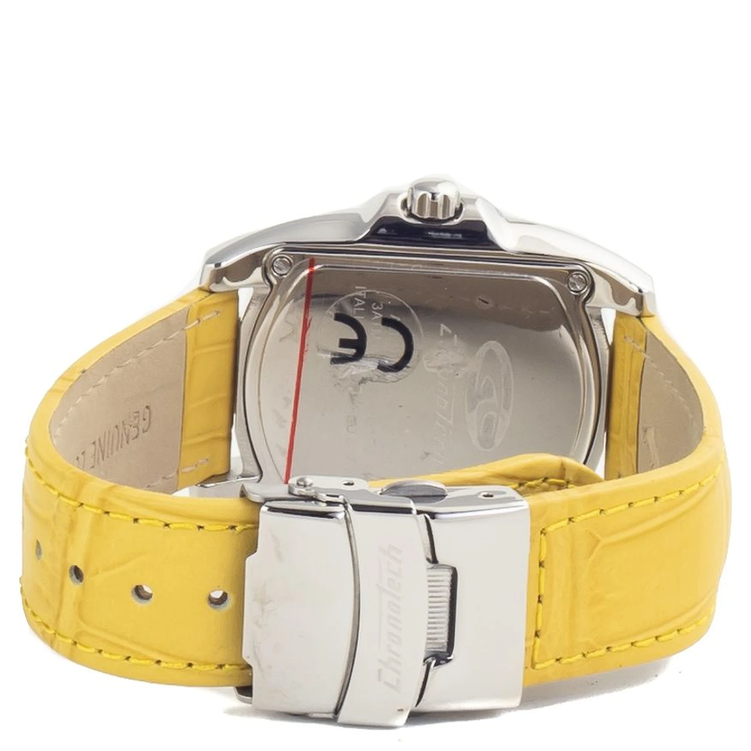 Yellow Leather Dress Watch