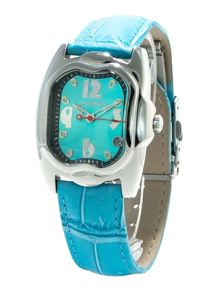 Blue Leather Dress Watch