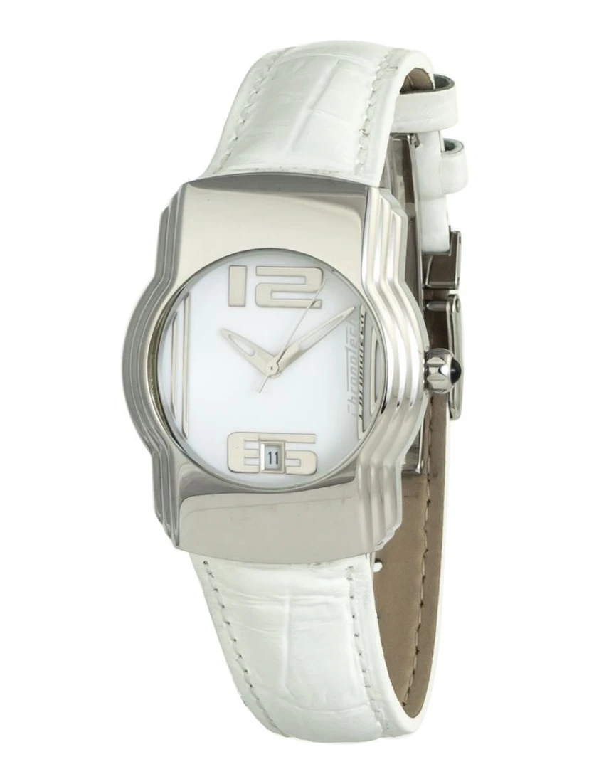 White Leather Bracelet Watch
