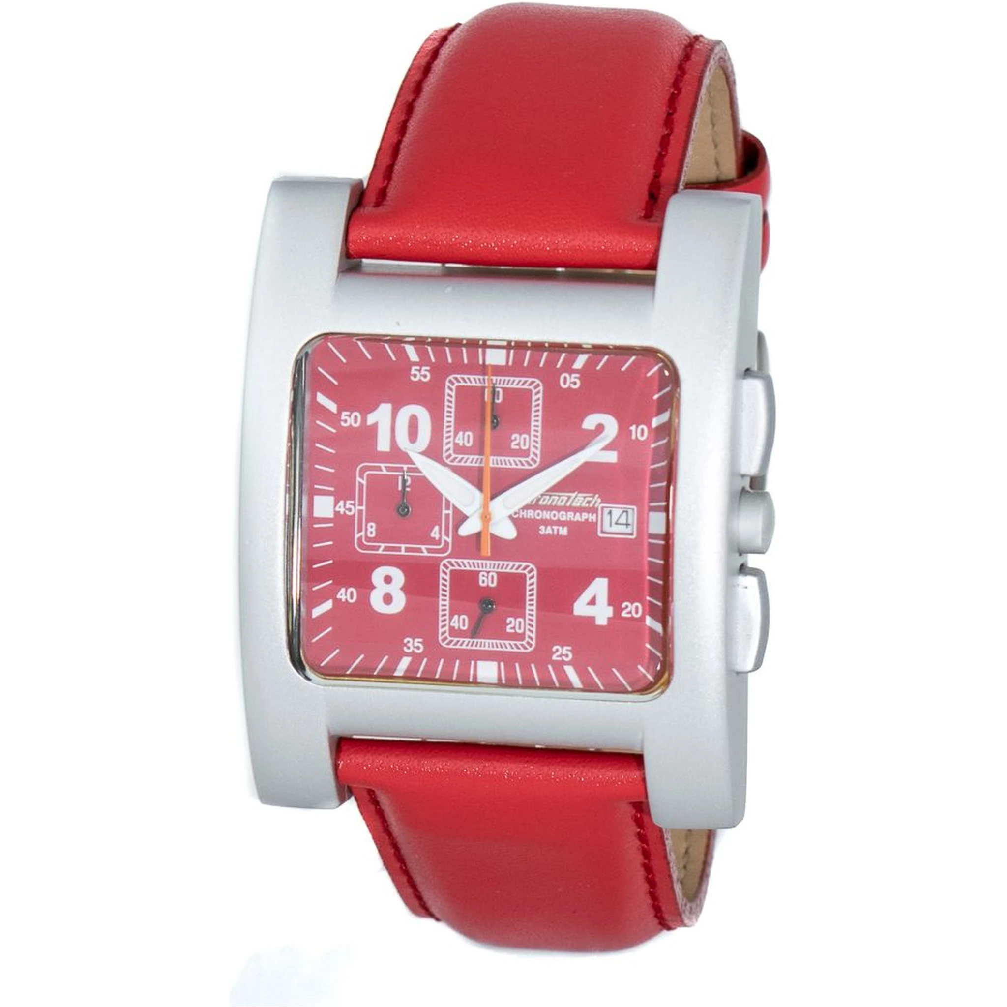 Red Leather Dress Watch