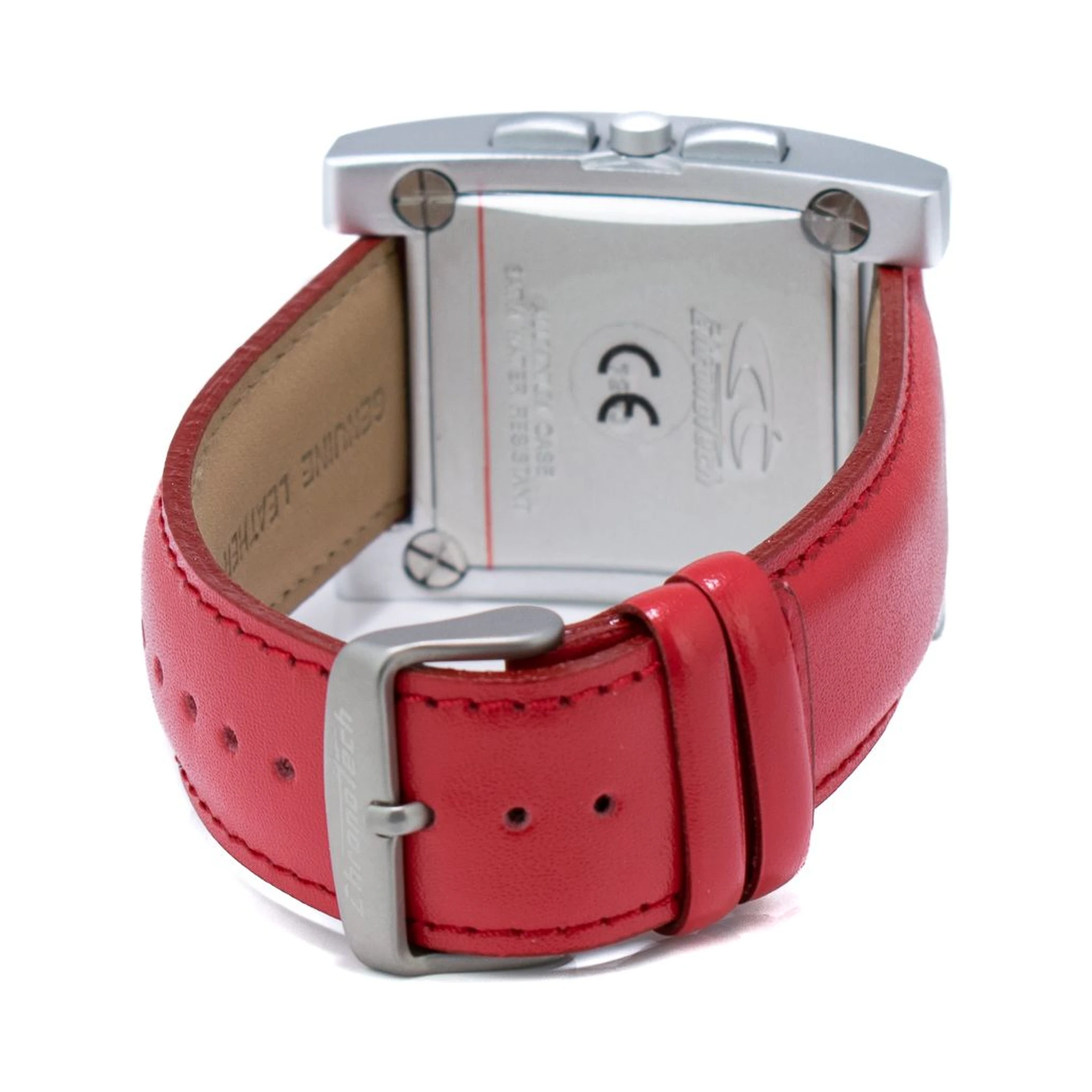 Red Leather Dress Watch