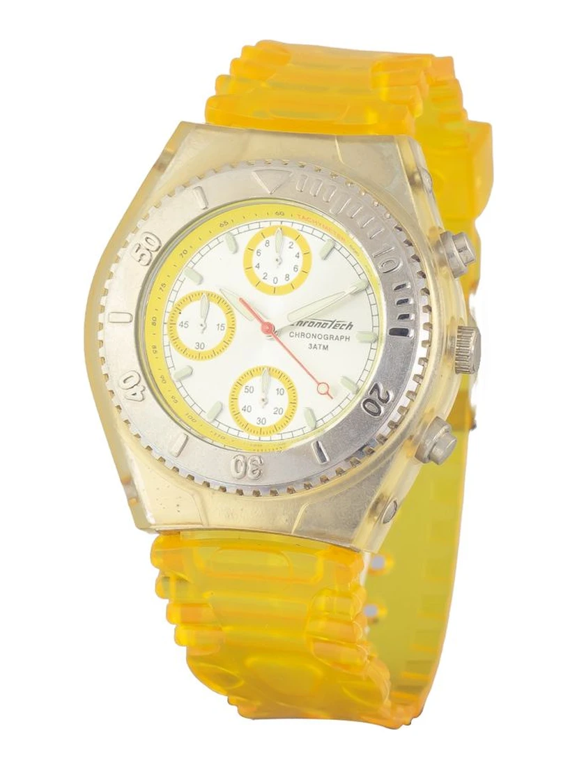 Yellow Rubber Sport Watch