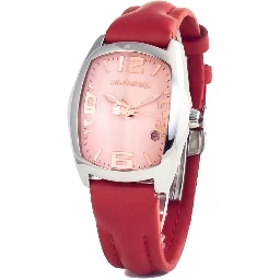 Red Leather Dress Watch