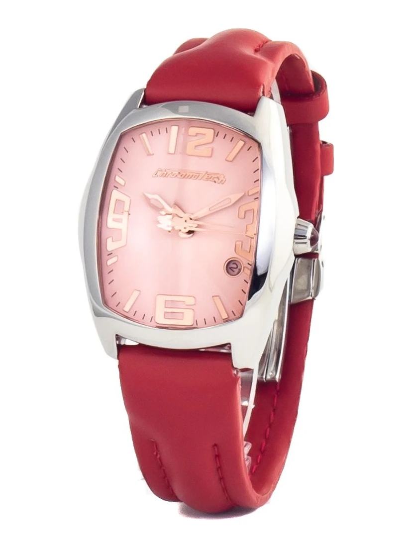 Red Leather Dress Watch