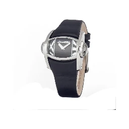 Black Leather Dress Watch