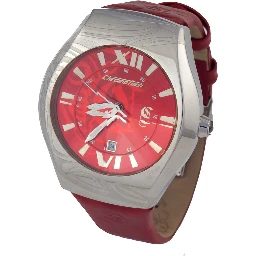 Red Leather Dress Watch