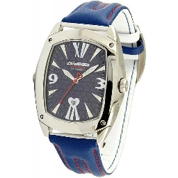 Blue Leather Dress Watch