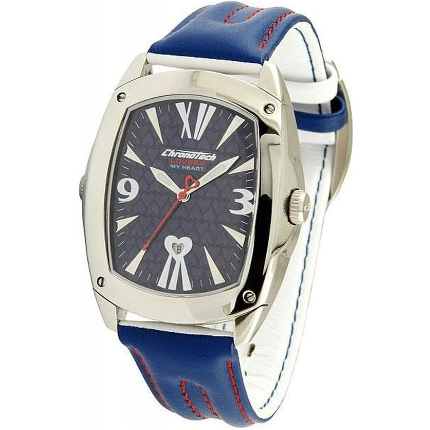 Blue Leather Dress Watch