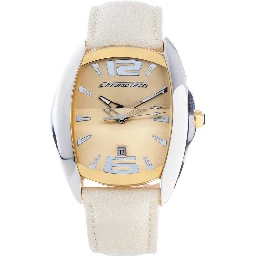 Beige Leather Dress Watch