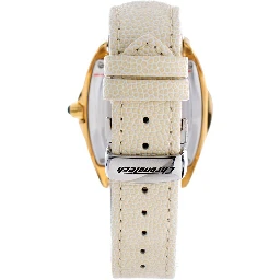 Beige Leather Dress Watch