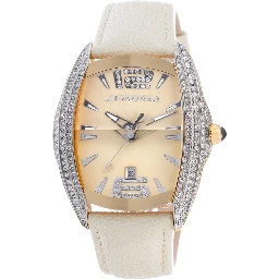 Beige Leather Dress Watch