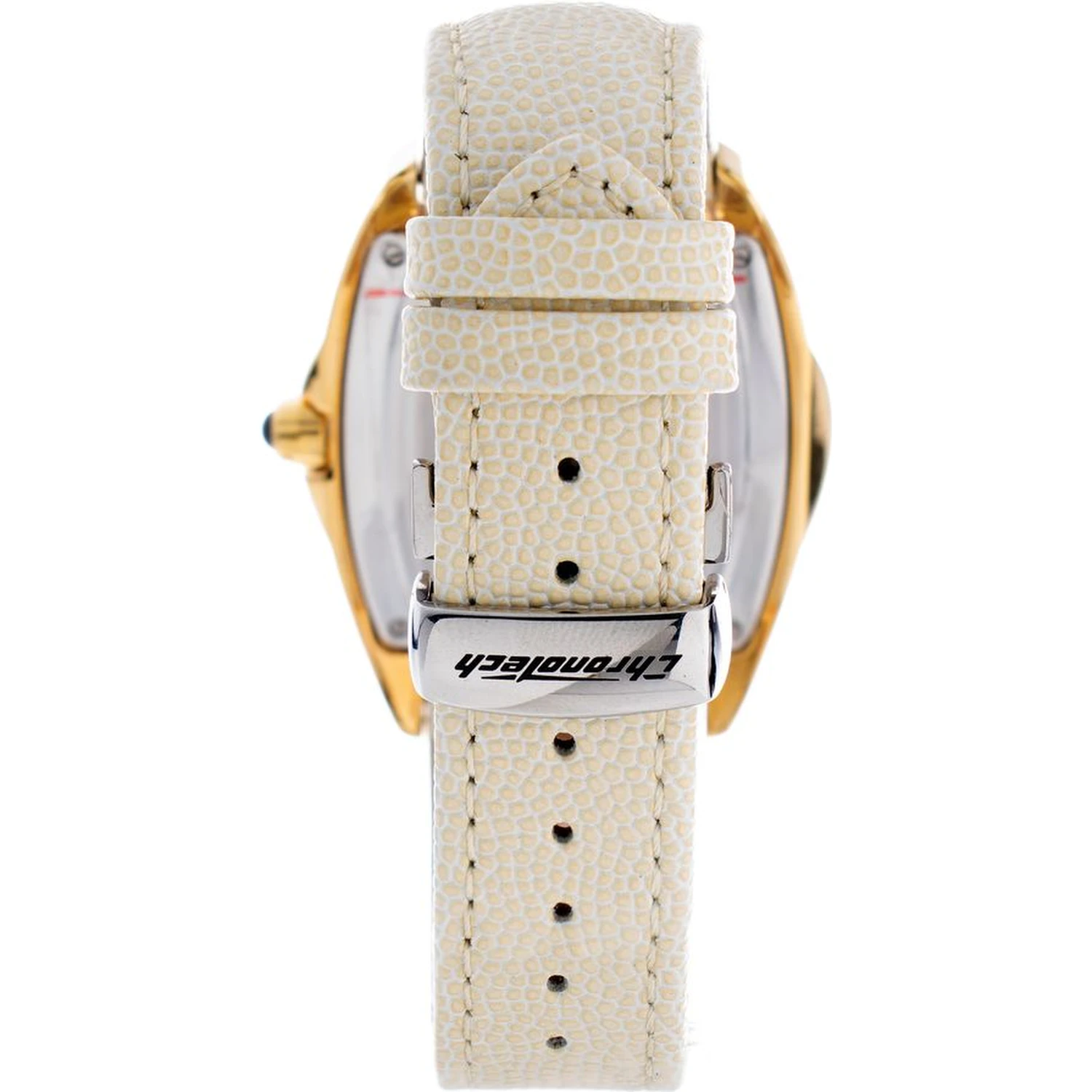 Beige Leather Dress Watch