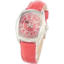 Red Leather Dress Watch