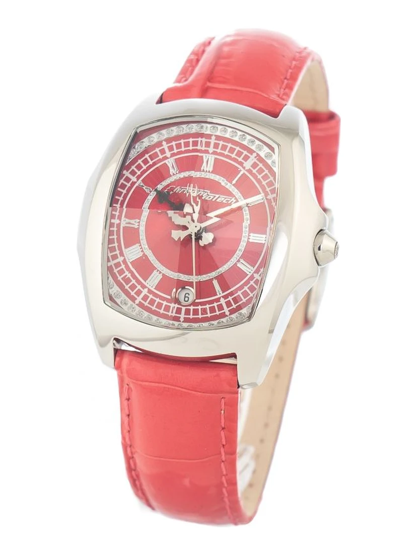 Red Leather Dress Watch