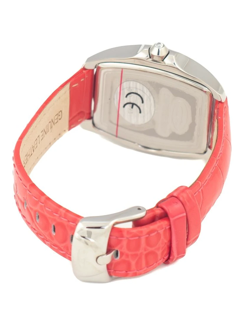 Red Leather Dress Watch