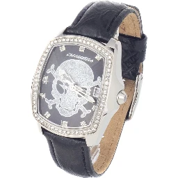 Black Leather Dress Watch